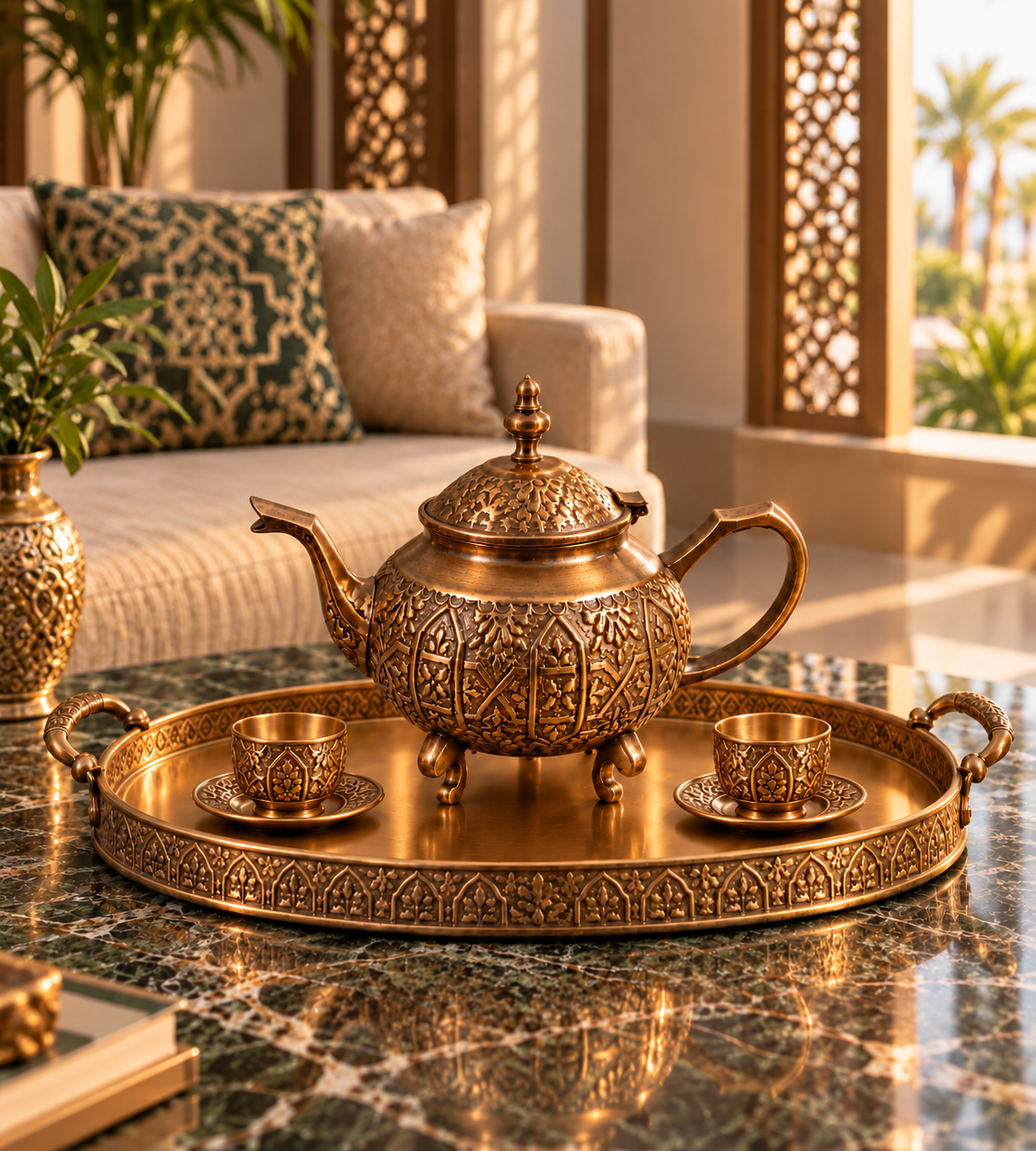 Artisan Brass Serving Collection
